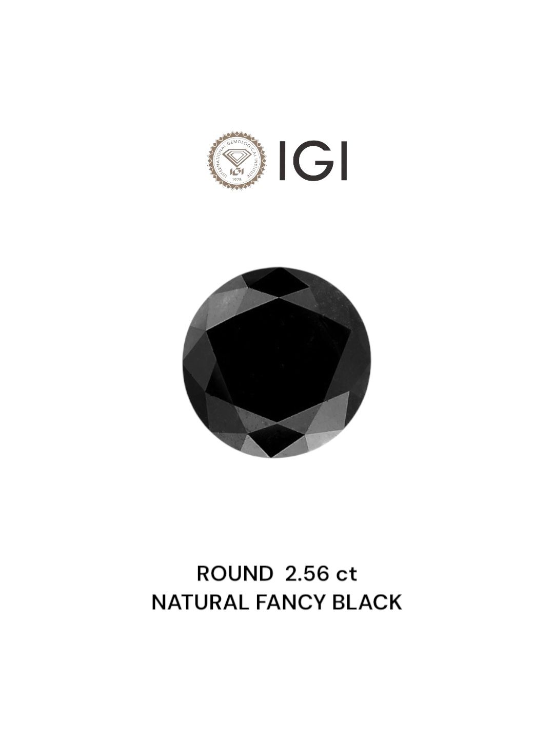 Diament 2.56 ct Fancy Black/
