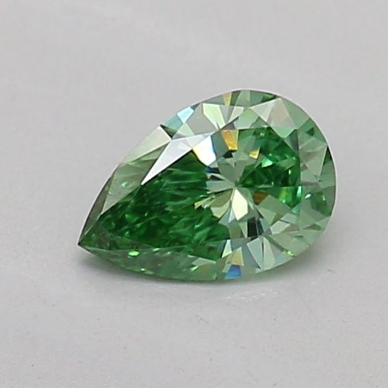 0.21 CT Fancy Vivid Green PEAR