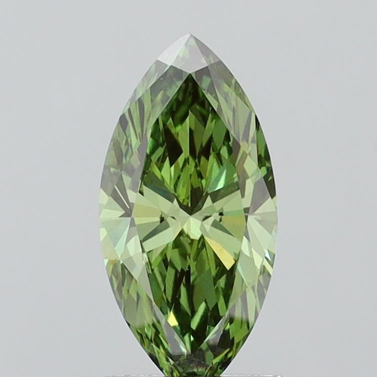 1.36 CT Fancy Vivid Green MARQUISE