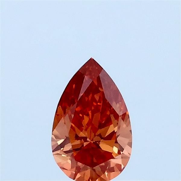 0.32 CT Fancy Vivid Pinkish Orange PEAR