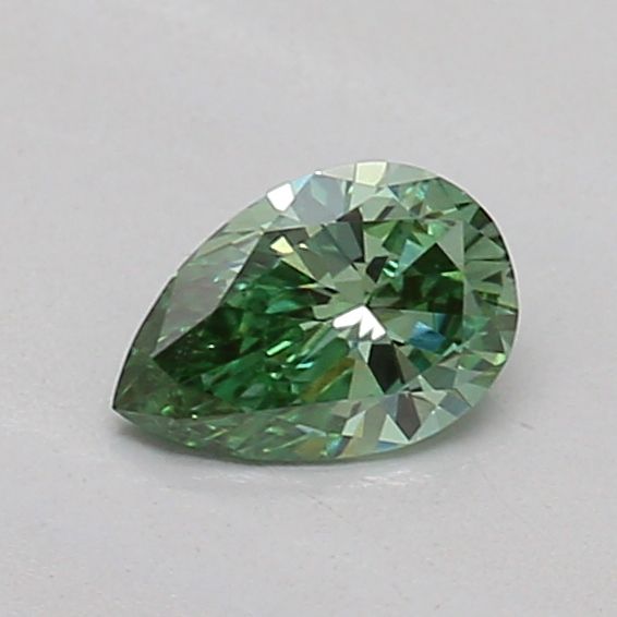 0.21 CT Fancy Vivid Green PEAR