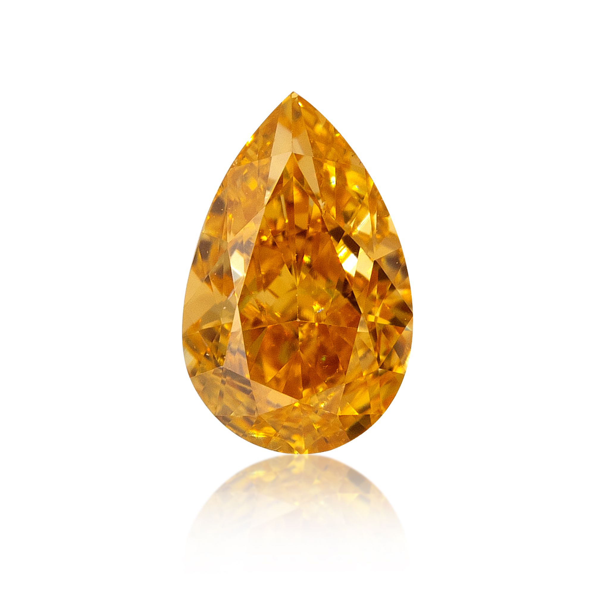 Diament 0.3 ct Fancy Vivid Orangey Yellow/VS2
