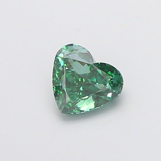 1.02 CT Fancy Vivid Green HEART