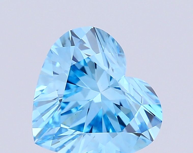 1.5 CT Fancy Vivid Blue HEART