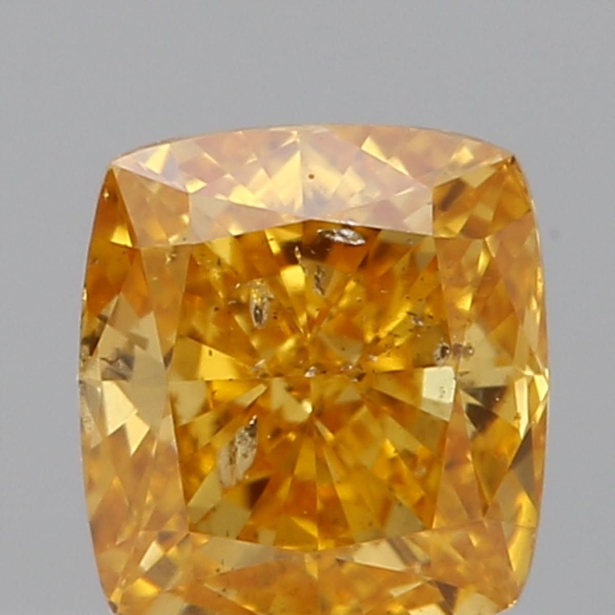Diament 0.3 ct Fancy Vivid Yellow Orange/I1