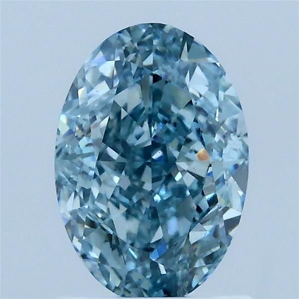 1.55 CT Fancy Vivid Blue OVAL