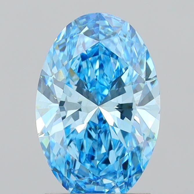 1.95 CT Fancy Vivid Blue OVAL
