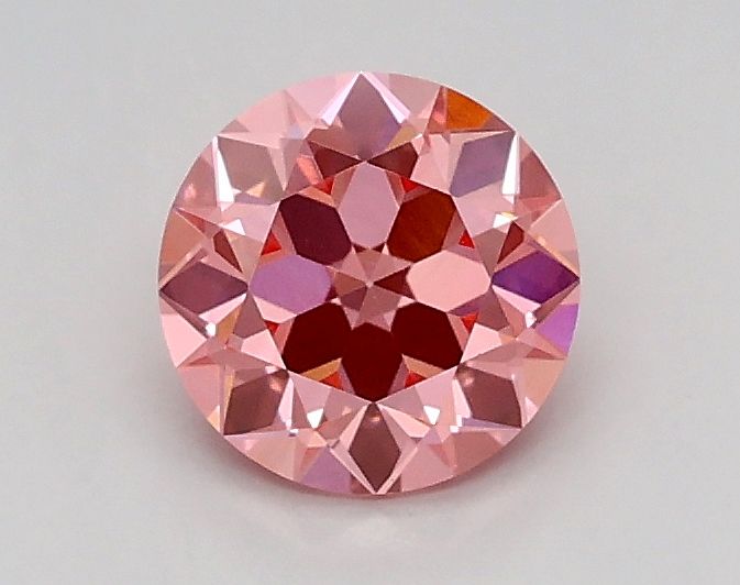 0.58 CT Fancy Vivid Pink OLD EUROPEAN CUT