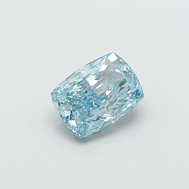1.36 CT Fancy Vivid Greenish Blue CUSHION MODIFIED