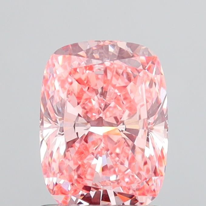 1.51 CT Fancy Vivid Pink CUSHION MODIFIED