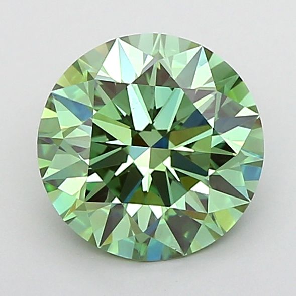 1.54 CT Fancy Vivid Green ROUND