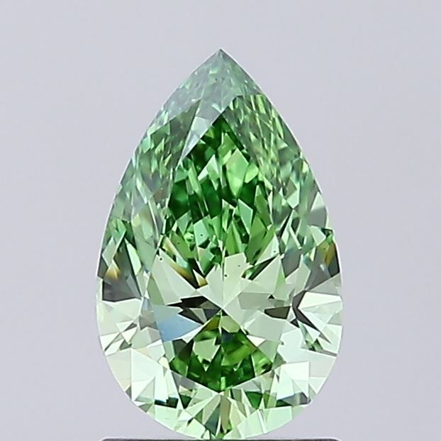 1.02 CT Fancy Vivid Green PEAR