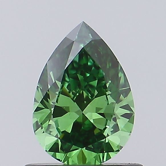 0.62 CT Fancy Vivid Green PEAR
