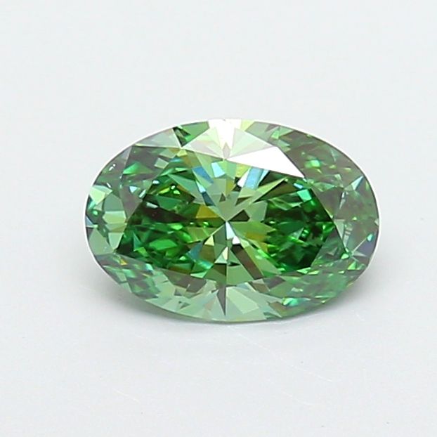 0.8 CT Fancy Vivid Green OVAL