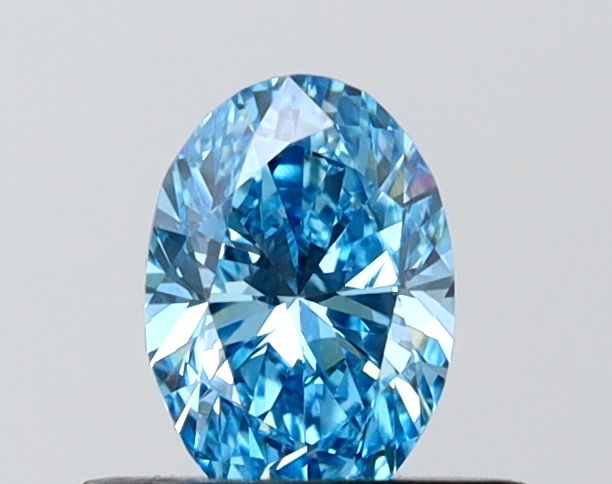 0.55 CT Fancy Vivid Blue OVAL