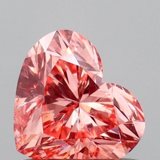 0.76 CT Fancy Vivid Pink HEART