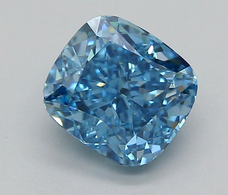 1.51 CT Fancy Vivid Blue CUSHION MODIFIED