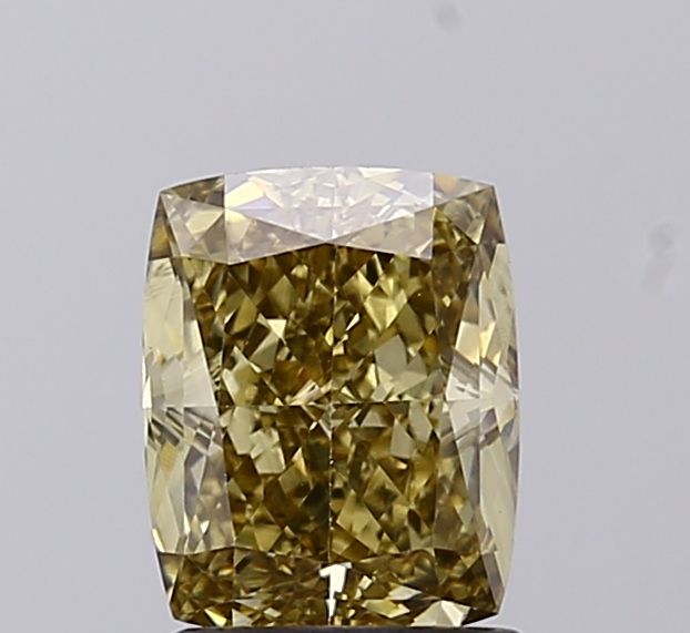 1.56 CT Fancy Gray Yellow CUSHION MODIFIED