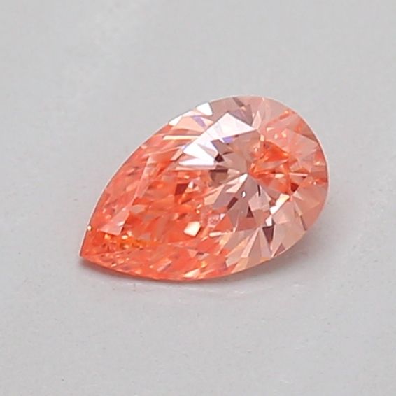 0.18 CT Fancy Vivid Orangey Pink PEAR
