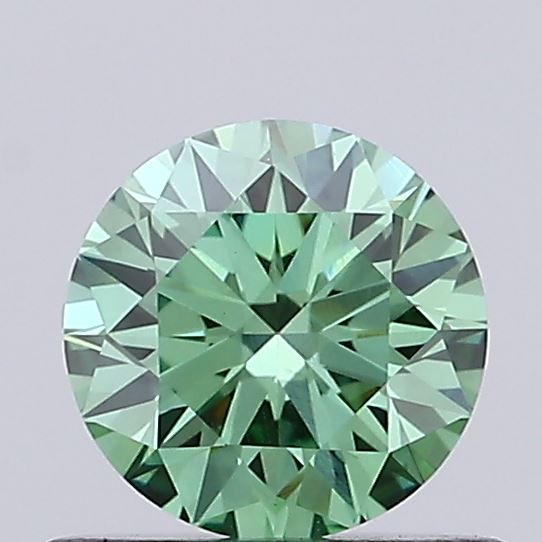 0.6 CT Fancy Vivid Green ROUND