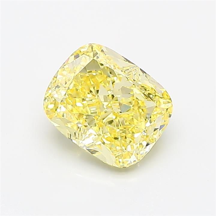 1.51 CT Fancy Intense Yellow CUSHION MODIFIED