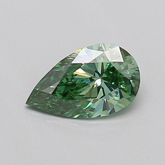 0.38 CT Fancy Vivid Green PEAR