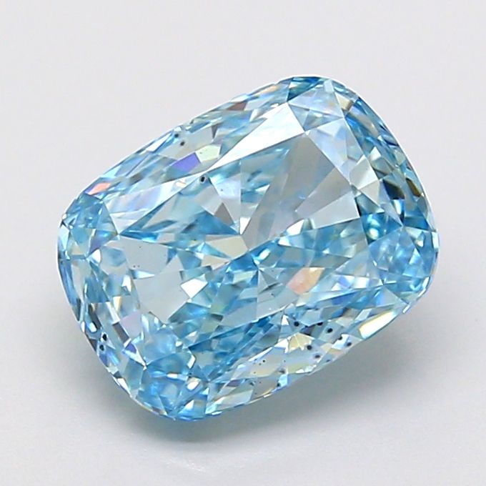 2.02 CT Fancy Vivid Blue CUSHION MODIFIED