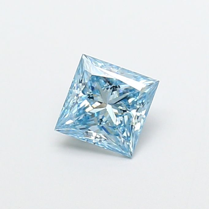 1.05 CT Fancy Intense Greenish Blue PRINCESS