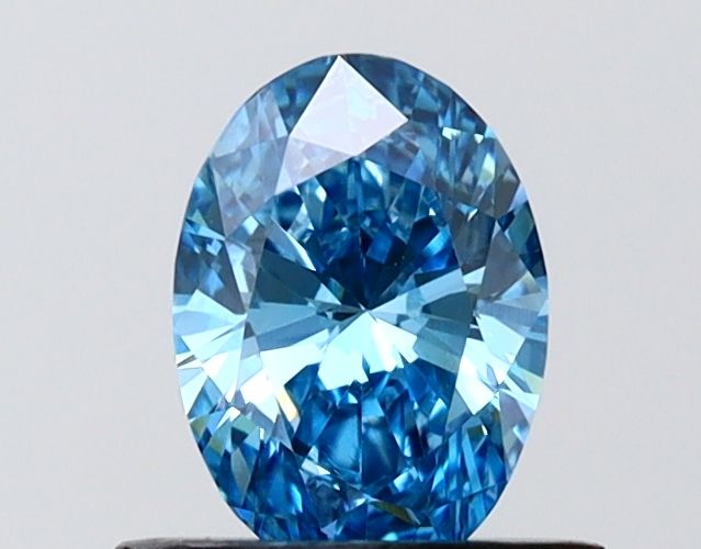 0.69 CT Fancy Vivid Blue OVAL