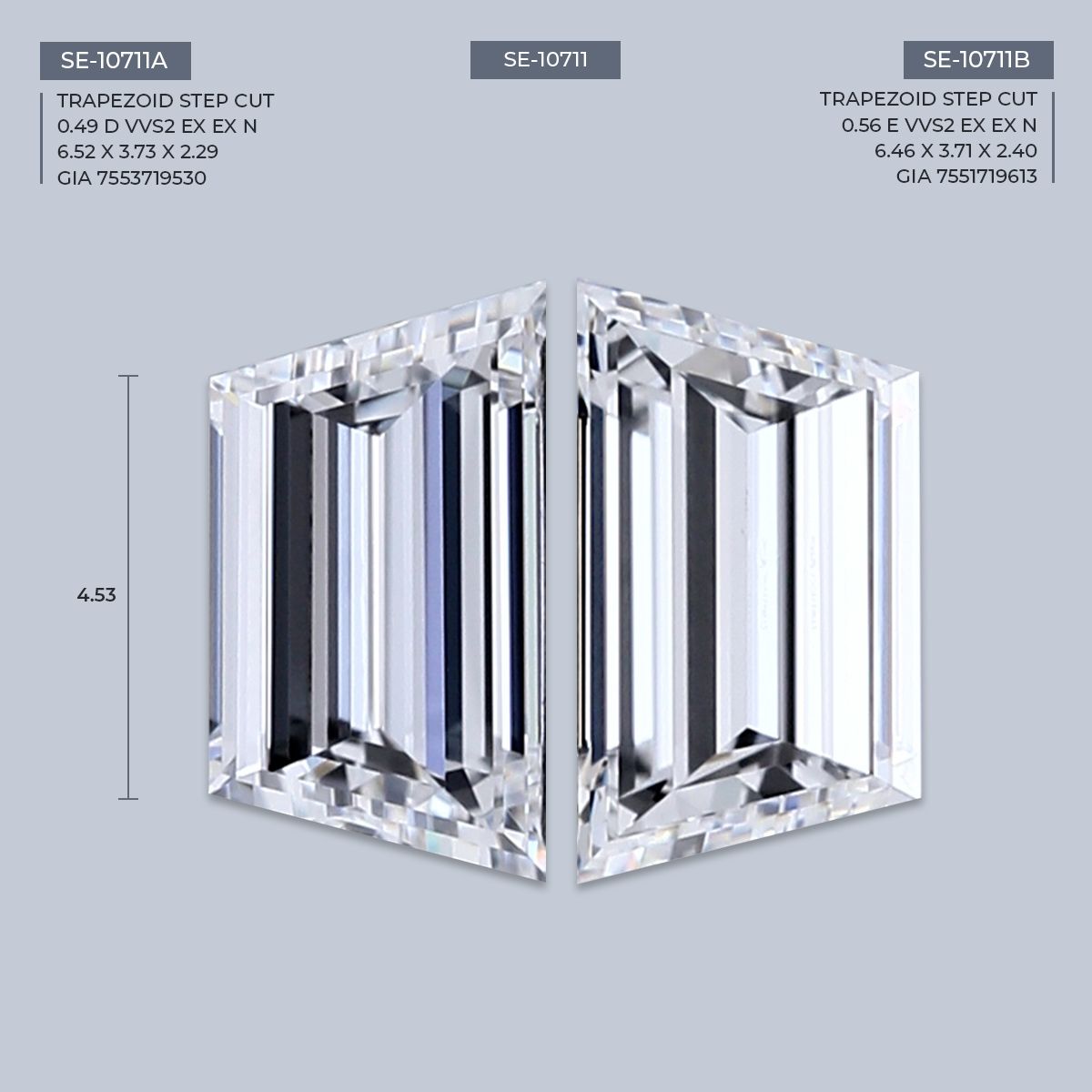 0.49 ct Trapezoid Diamond