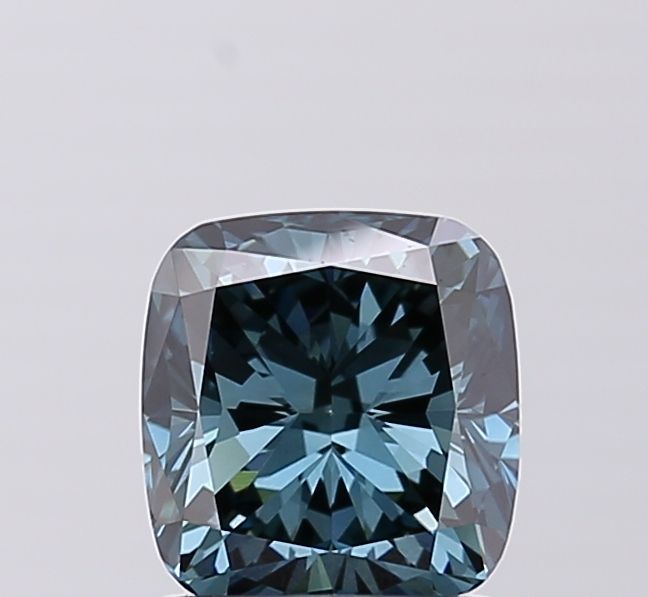 1.51 CT Fancy Deep Green Blue CUSHION MODIFIED