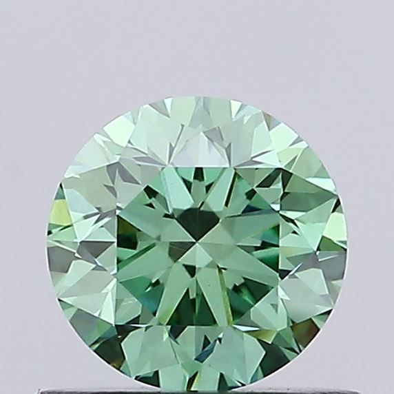 0.62 CT Fancy Vivid Green ROUND