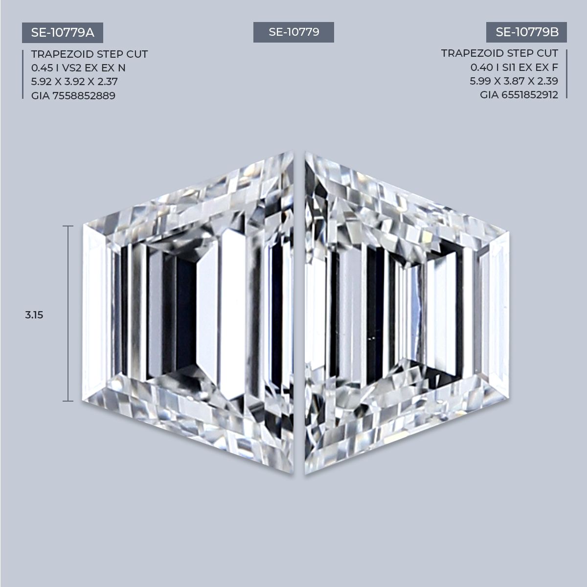 0.45 ct Trapezoid Diamond