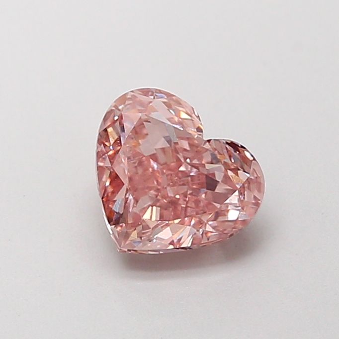 1.0 CT Fancy Intense Brownish Pink HEART