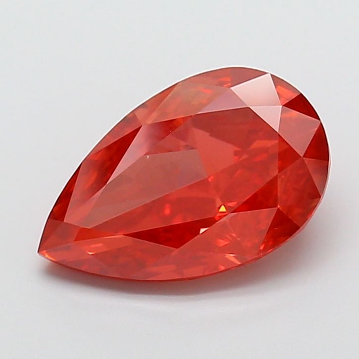 4.54 carat fancy vivid  red VVS2 EX Cut IGI pear diamond