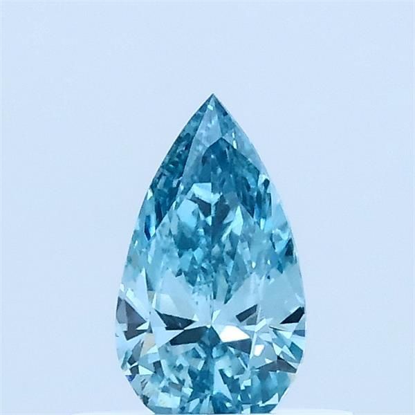 0.37 CT Fancy Vivid Greenish Blue PEAR