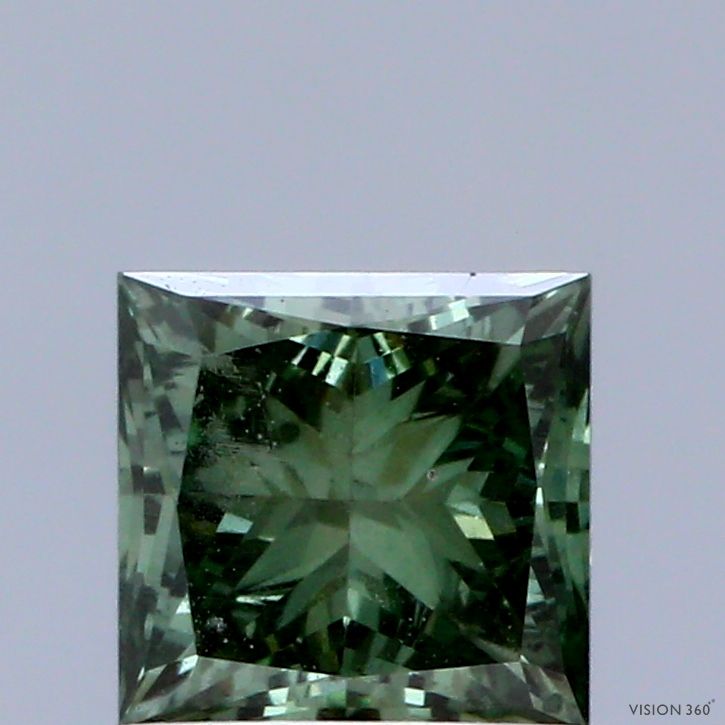 1.04 CT Fancy Vivid Green PRINCESS