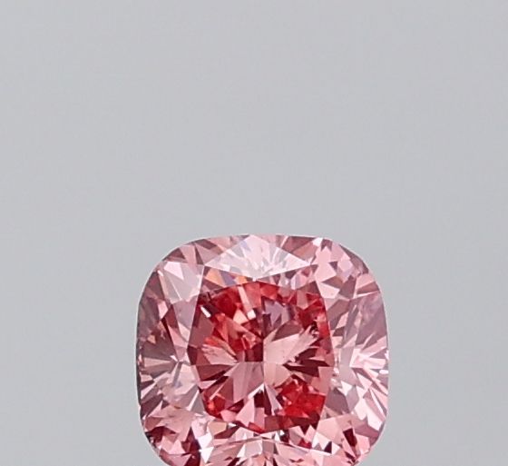 0.49 CT Fancy Vivid Pink CUSHION BRILLIANT