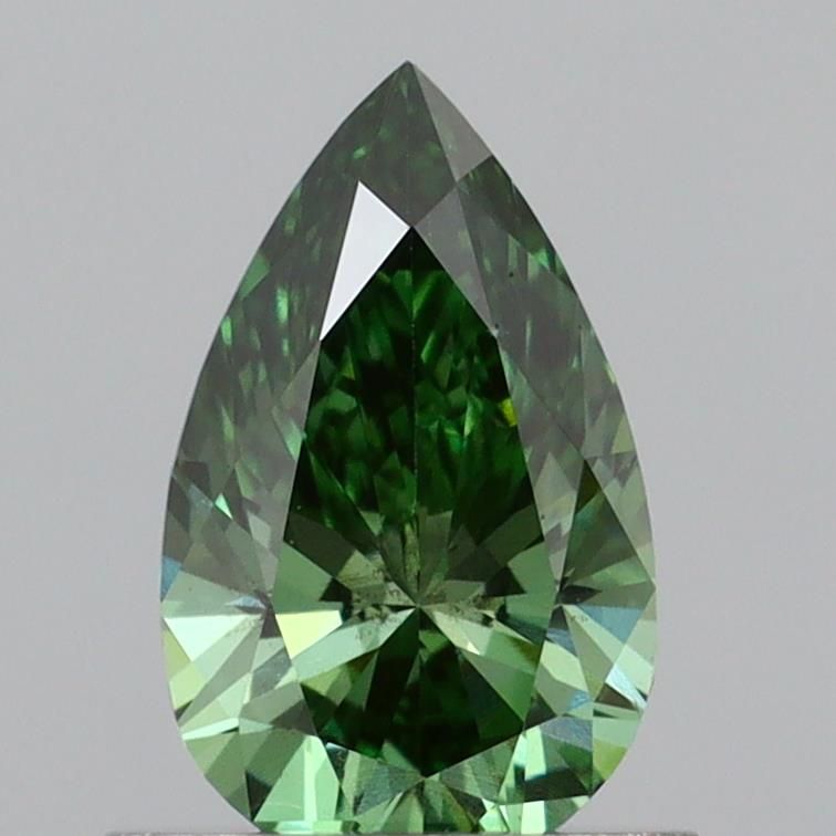 0.75 CT Fancy Vivid Green PEAR