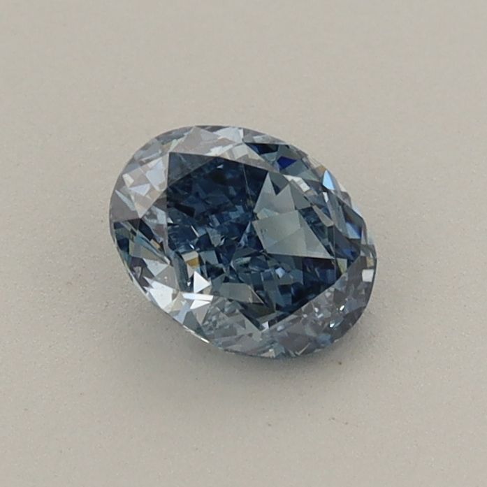 0.52 CT Fancy Vivid Blue OVAL