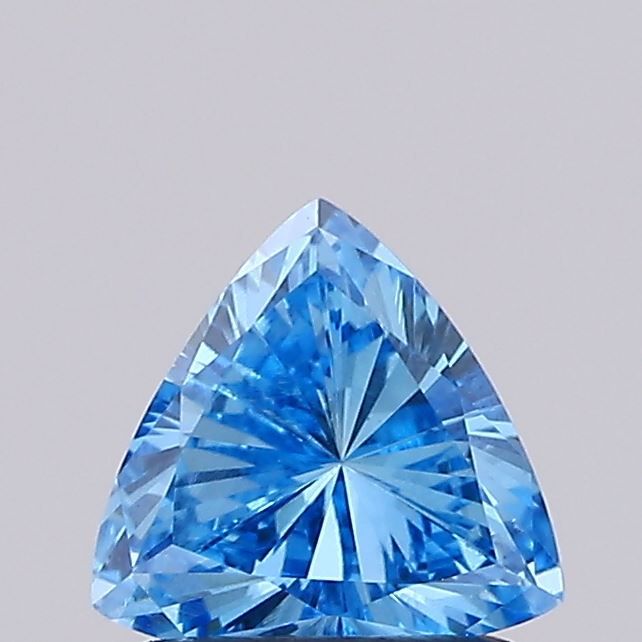0.74 CT Fancy Vivid Blue TRIANGULAR