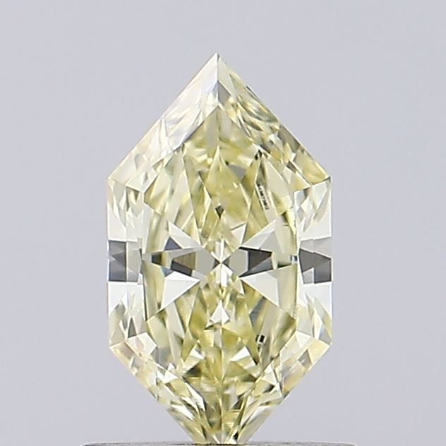 0.76 CT Fancy Light Yellow HEXAGONAL