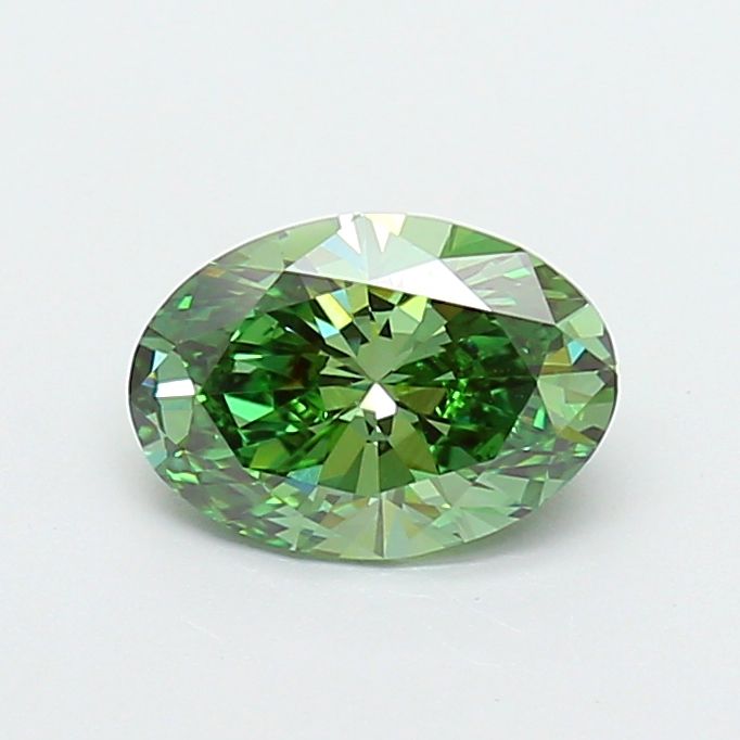 1.09 CT Fancy Vivid Green OVAL