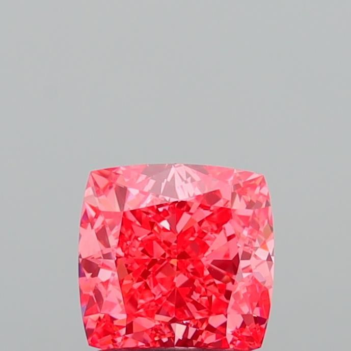 1.54 CT Fancy Vivid Pink CUSHION MODIFIED