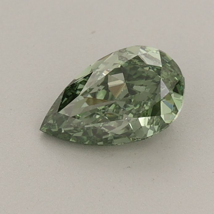 0.59 CT Fancy Vivid Green PEAR