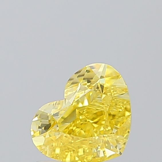 0.91 CT Fancy Vivid Yellow HEART