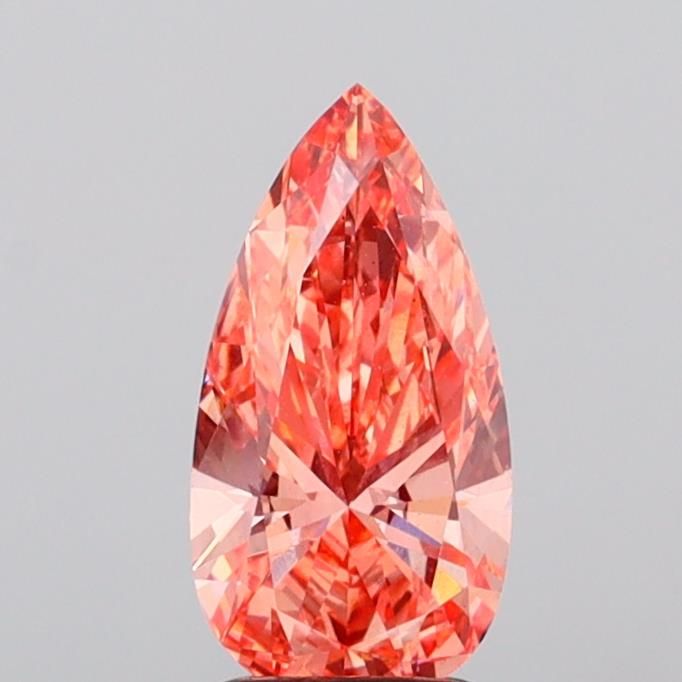 2.02 CT Fancy Vivid Orangey Pink PEAR