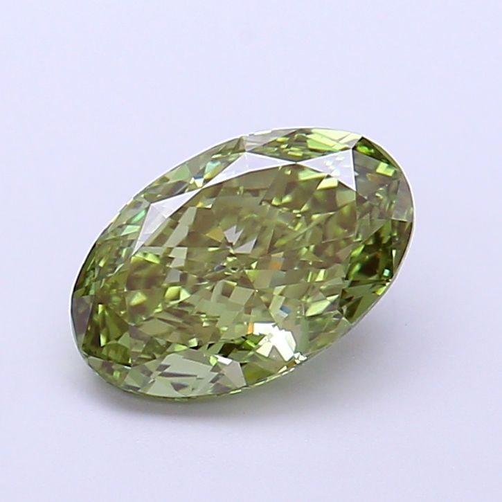 1.62 CT Fancy Vivid Green OVAL