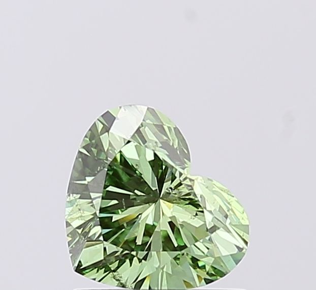 0.92 CT Fancy Vivid Green HEART