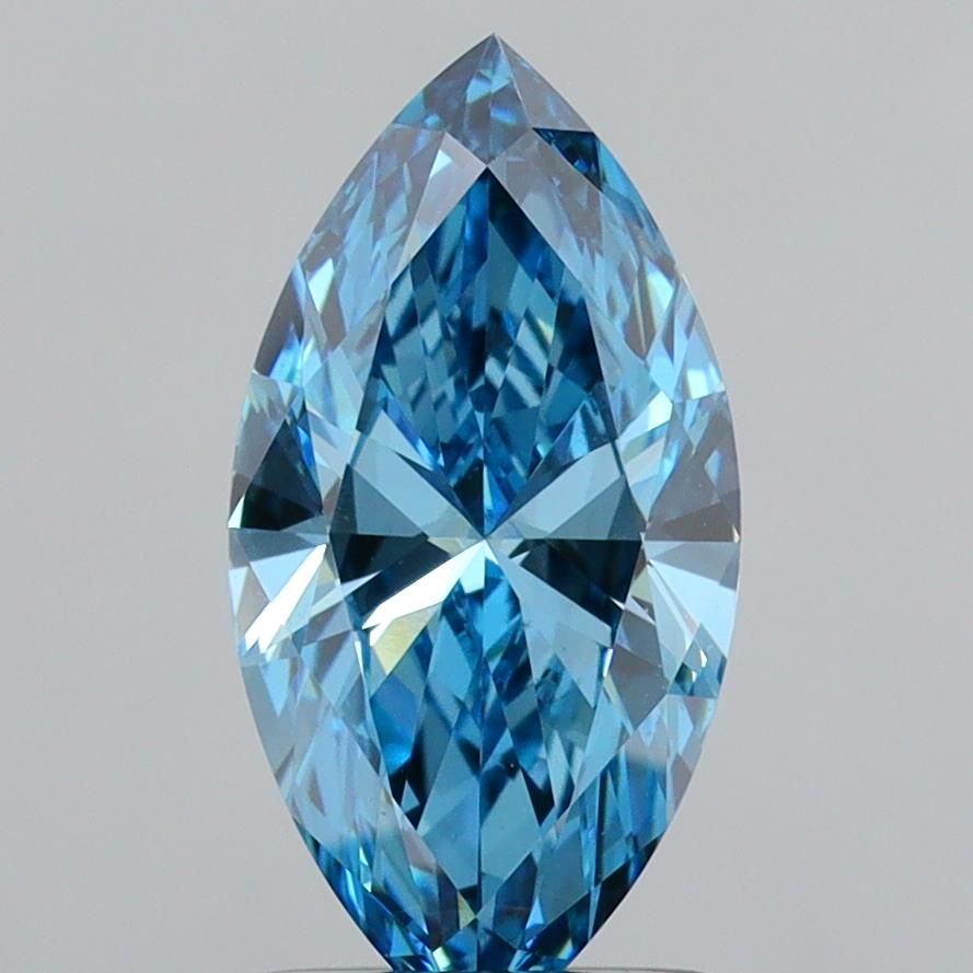 1.52 CT Fancy Vivid Blue MARQUISE